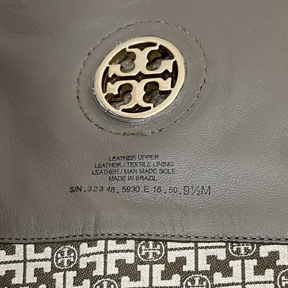 Tory Burch Junction Riding Boot Greenish Gray Low Heal - Picture 11 of 12